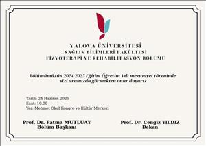 2024-2025 Fizyoterapi ve Rehabilitasyon Mezuniyet Töreni