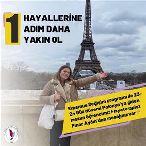 Erasmusa Giden Öğrencimizden Mesaj Var!