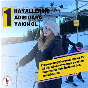 Erasmusa Giden Öğrencimizden Mesaj Var!